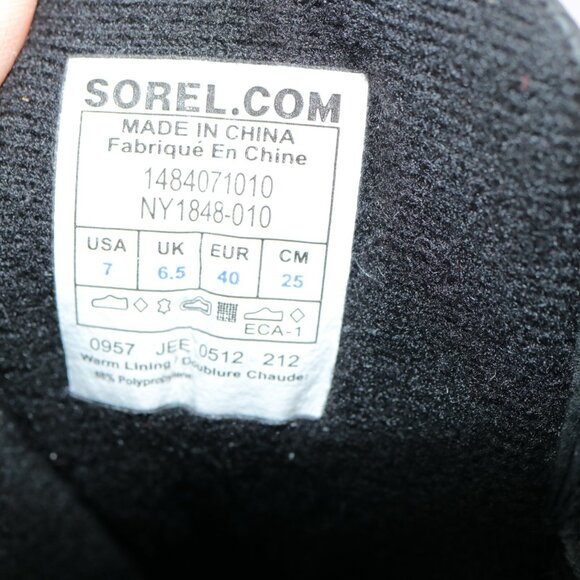 Sorel Womens Cheyenne Duck Boots Size 9 Waterproof Black Leather Lace Up Booties - Picture 4 of 10